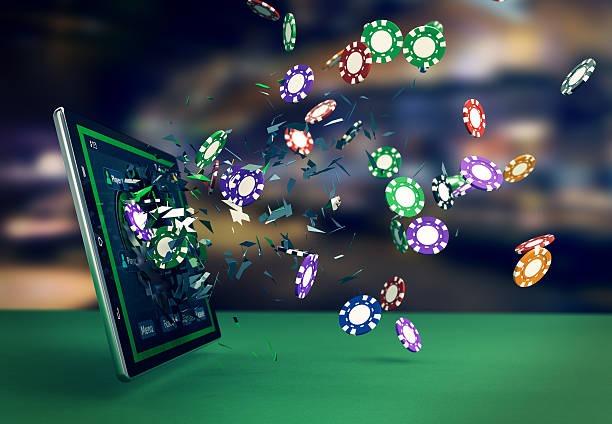 Mobile phone displaying live casino interface